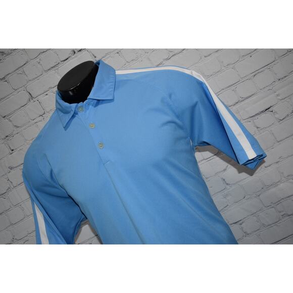 Nike Golf Polo Shirt Mens Size Large Performance Fit Dry Polyester Blue - Picture 1 of 8